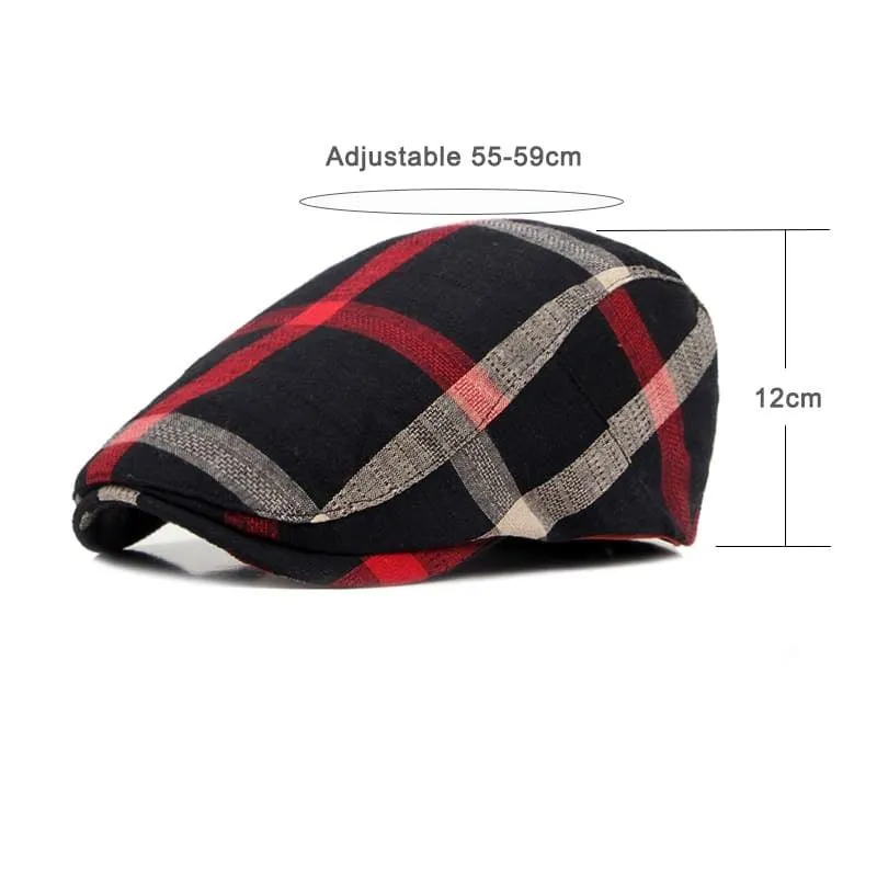Dax Tartan Cotton Flat Cap