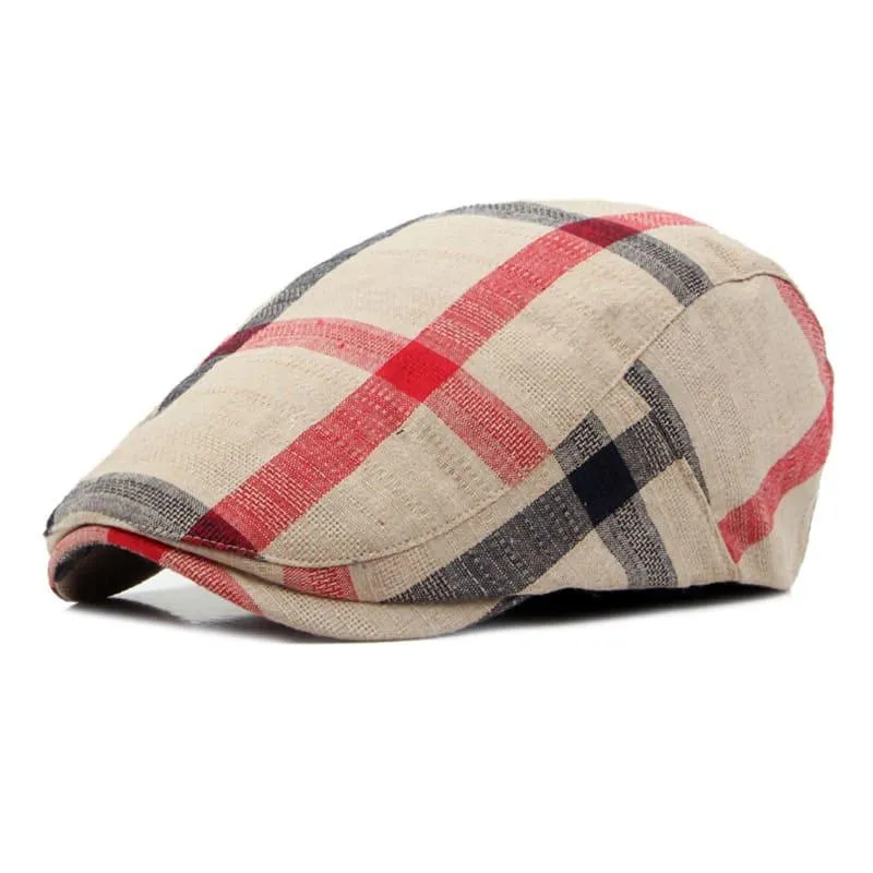 Dax Tartan Cotton Flat Cap
