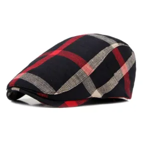 Dax Tartan Cotton Flat Cap