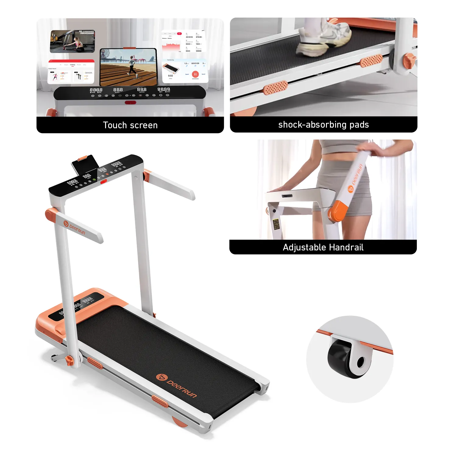 DeerRun Z10 Pro 12% Auto Incline Smart 2 in 1 Foldable Treadmill with Remote Control