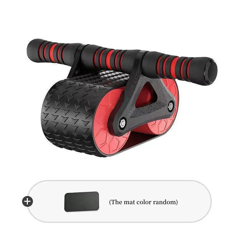 Double-wheel abdominal exercisers with automatic rebound