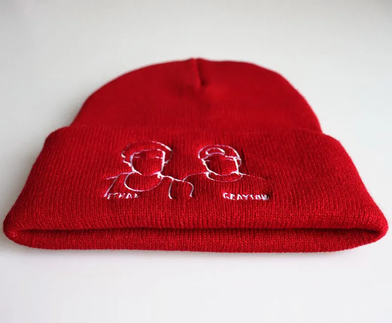Emoji Gesture Embroidery Knitted Beanies