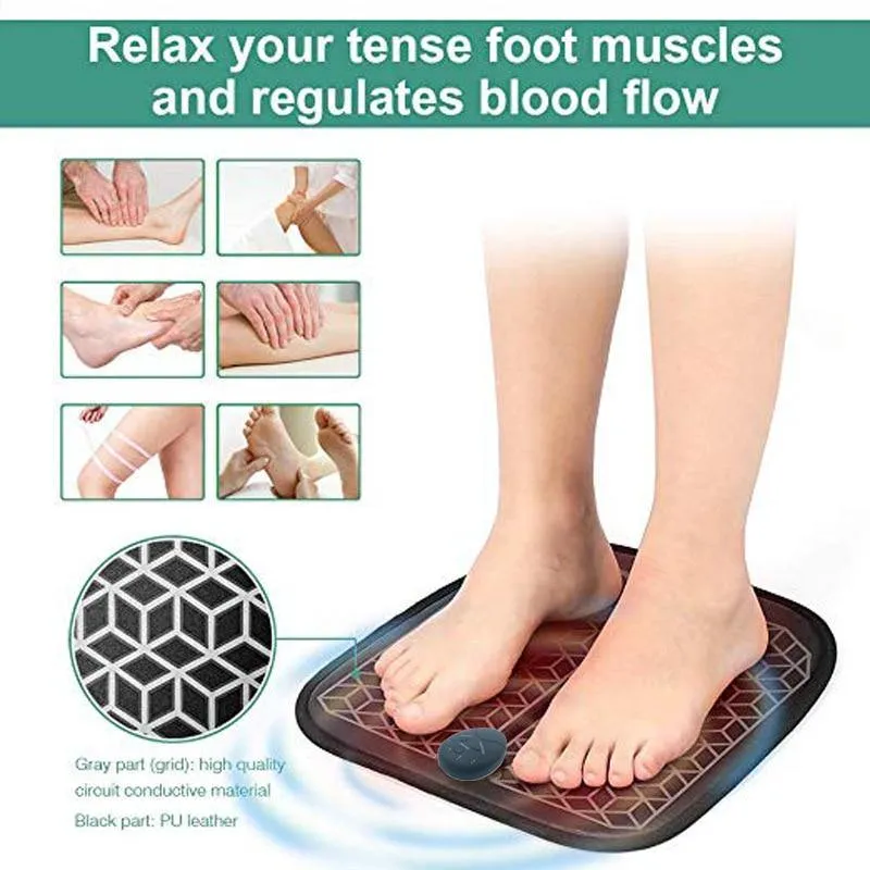 EMS Electronic Pulse Massage Foot Pad Foot Care Pedicure Instrument Smart Acupuncture and Moxibustion