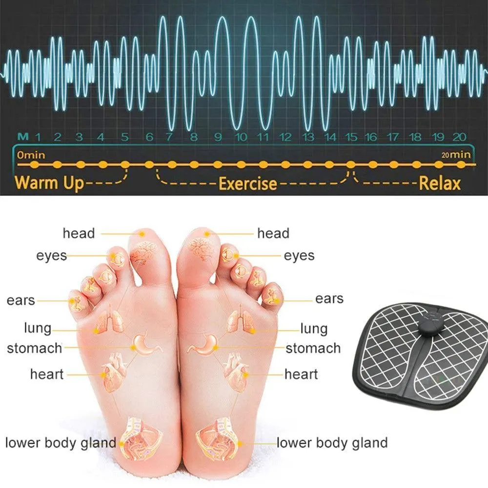 EMS Electronic Pulse Massage Foot Pad Foot Care Pedicure Instrument Smart Acupuncture and Moxibustion