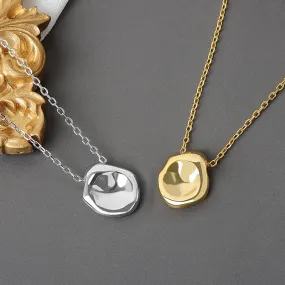 Fashion Jewelry Irregular Creative Pendant Necklace for Women in 925 Sterling Silver