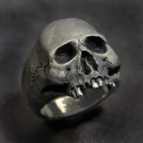 FDLK    New Vintage Zinc Alloy Skull Silver Color Ring Mens Skull Biker Rock Roll Gothic Punk Jewelry Ring