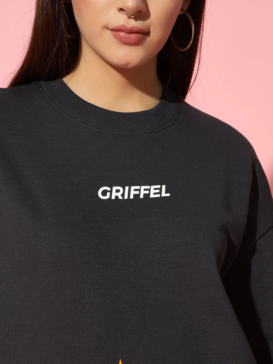 fire skeleton Oversized Sweatshirt
