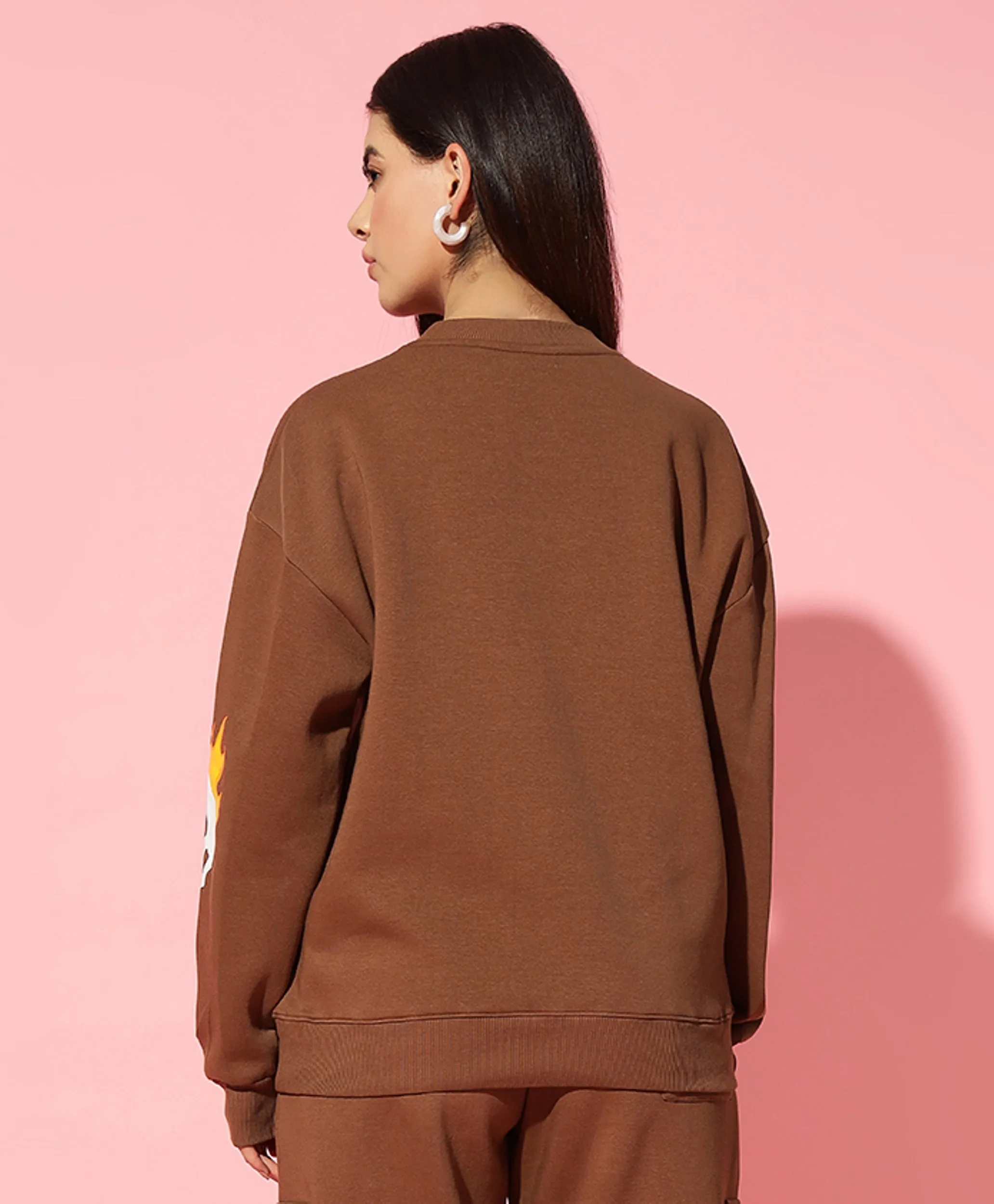 fire skeleton Oversized Sweatshirt