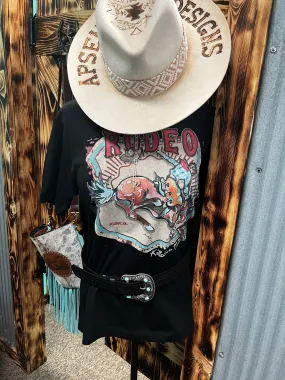 Floral tooled belt