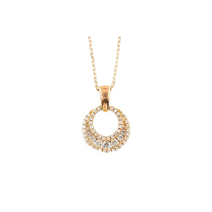 Frederic Sage14K Rose Gold Small Diamond Pendant Necklace