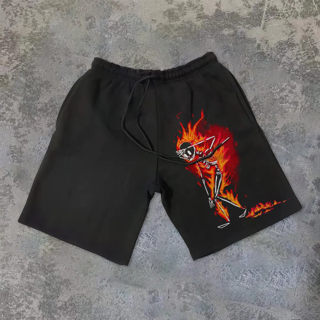 Funny Skeleton Fashion Athleisure Shorts