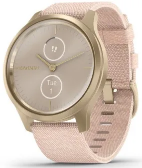 Garmin Vivomove Style Light Gold Aluminium Case Blush Pink Nylon D