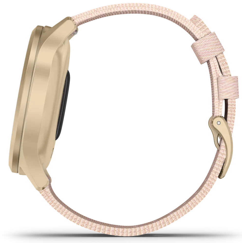Garmin Vivomove Style Light Gold Aluminium Case Blush Pink Nylon D