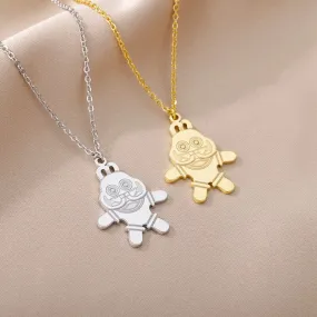 Gold Color Stainless Steel Joker Pendant Necklaces For Women