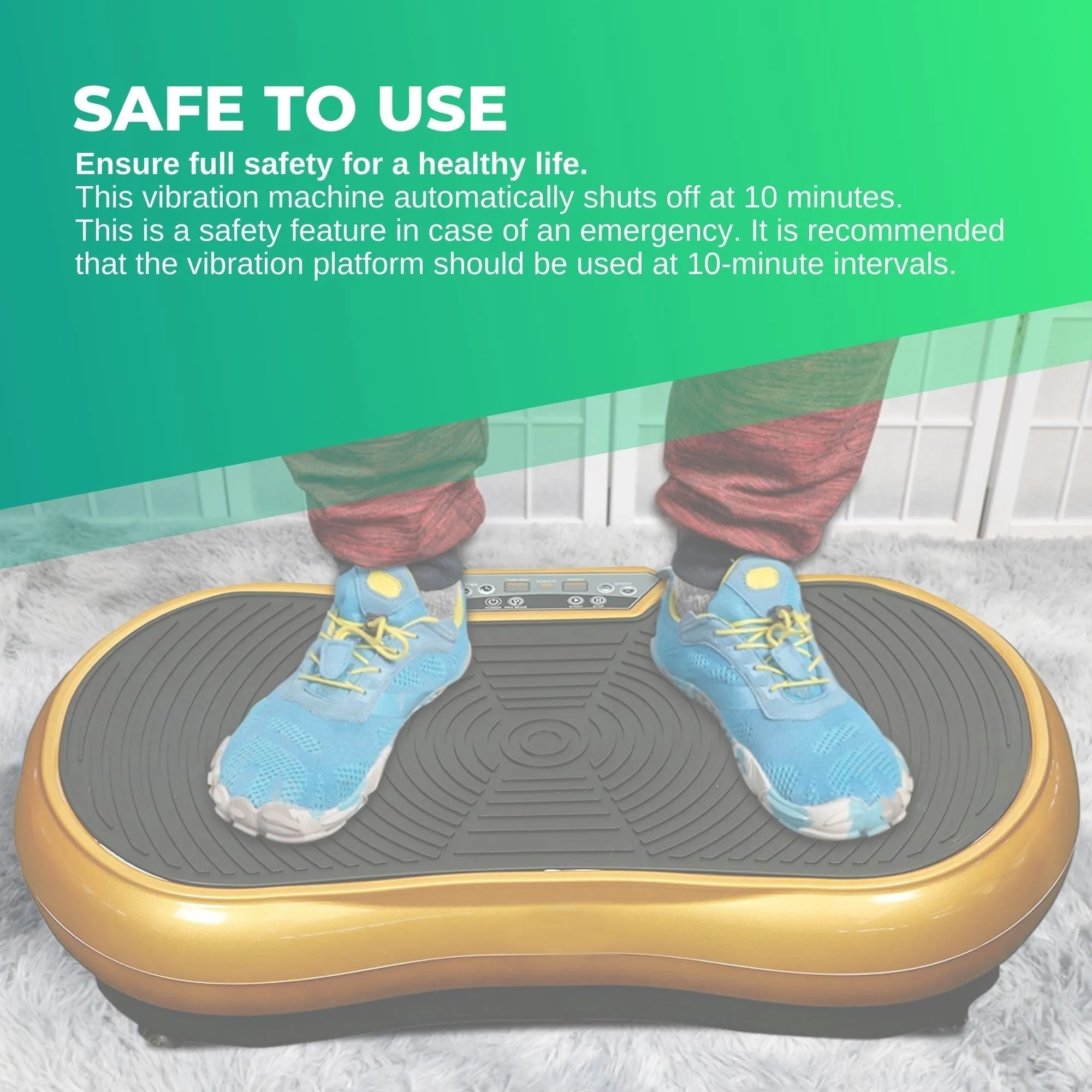 Gold Vibration Machine Platform - Exercise Vibrating Plate - Whole Body Workout