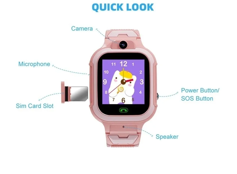 GPS HD Camera 4G Smart Watch Kids