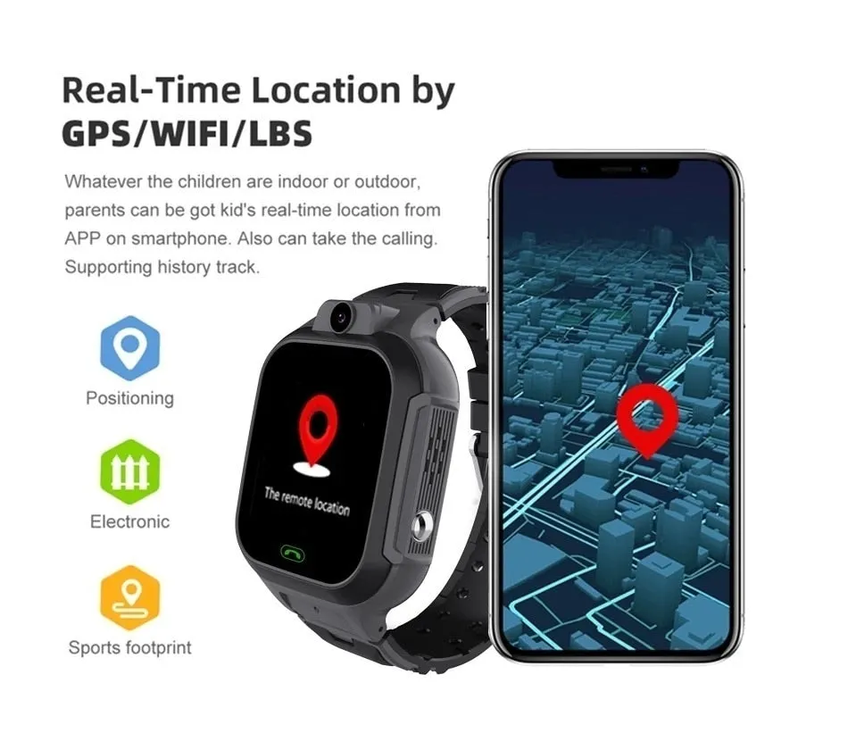GPS HD Camera 4G Smart Watch Kids