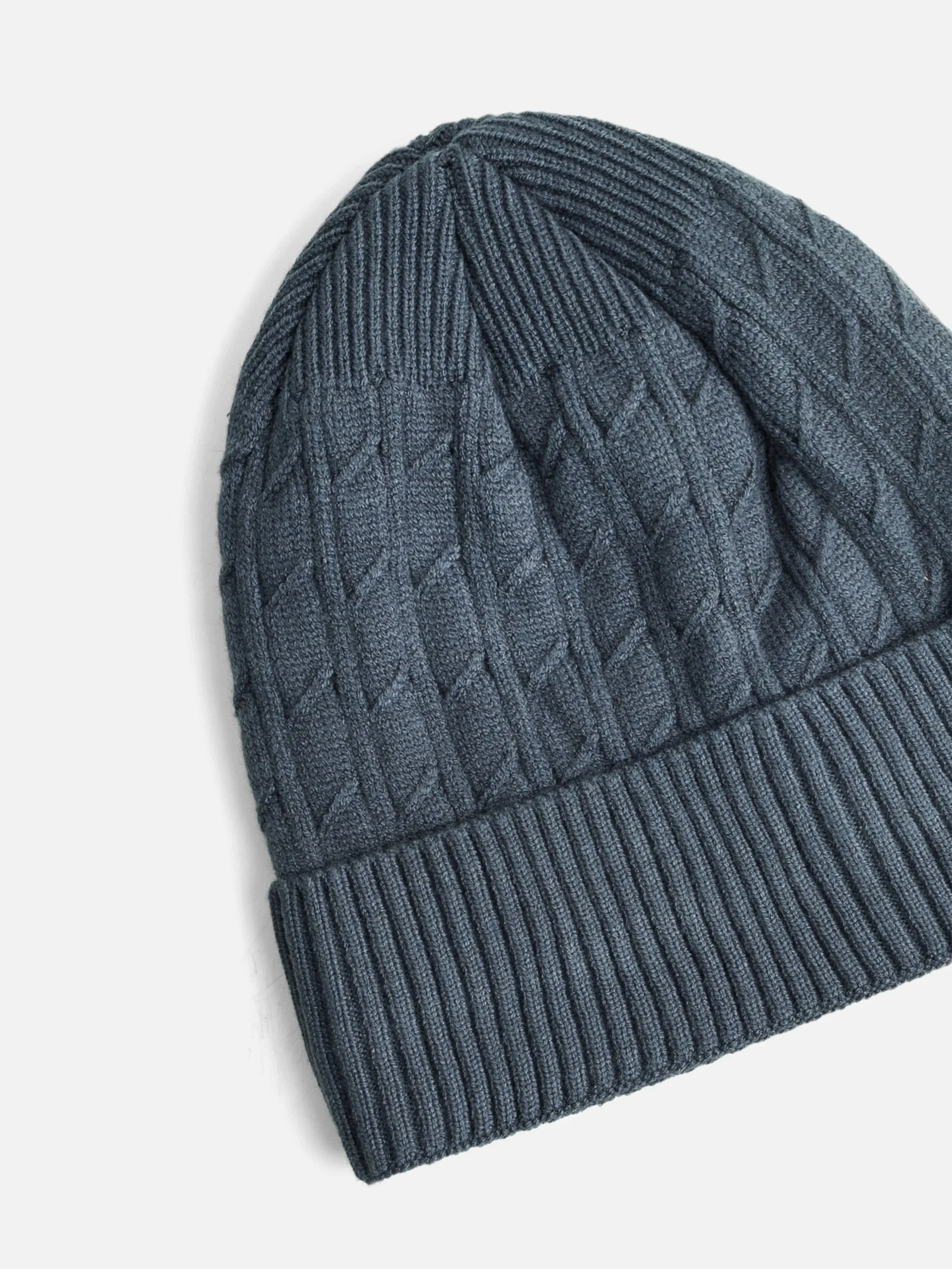 Grey Knitted Beanie - FABC24-002