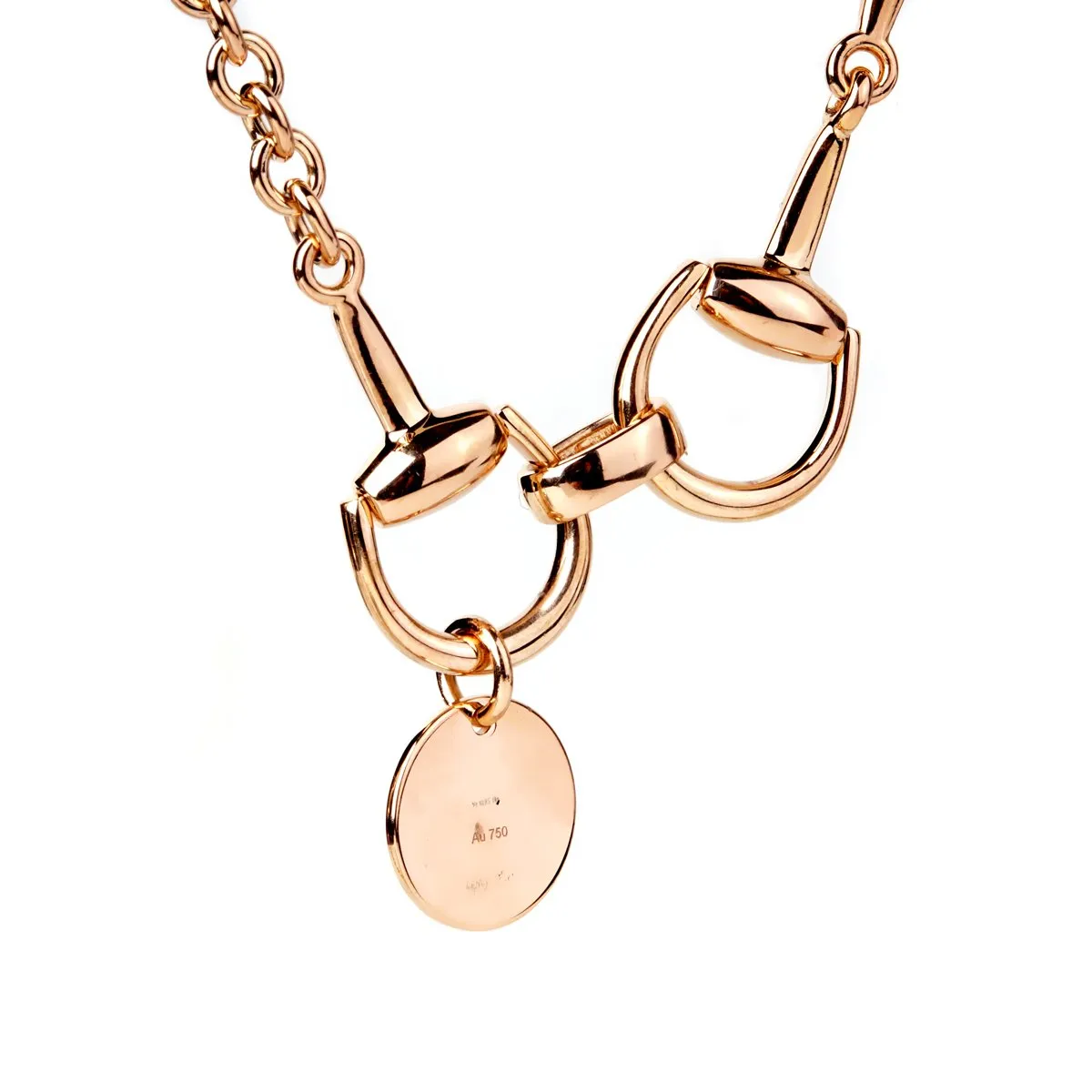 Gucci Horsebit Long Rose Gold Necklace
