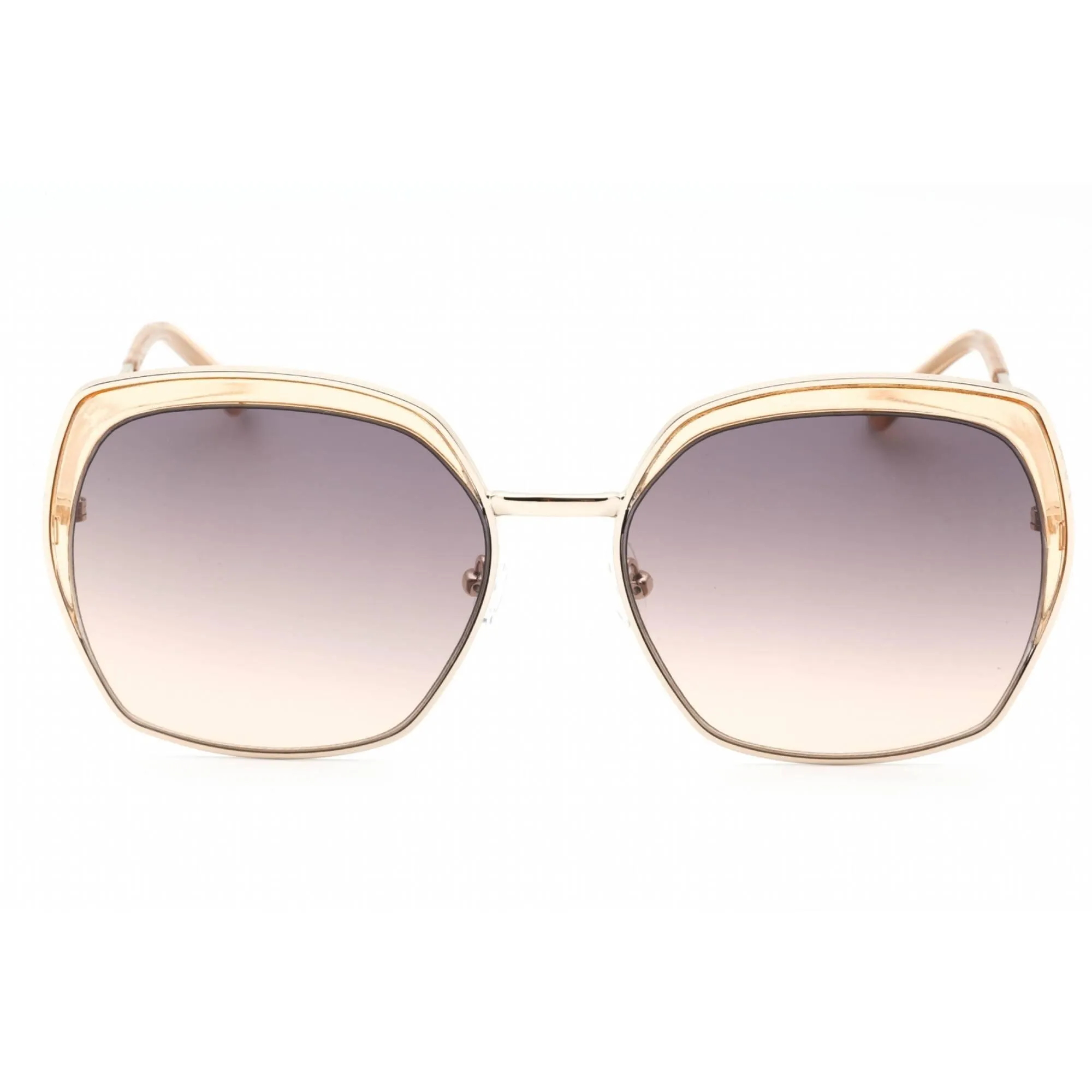 Guess Factory Women's Sunglasses - Gold Full Rim Fixed Nose Pads Frame | GF0410 33F