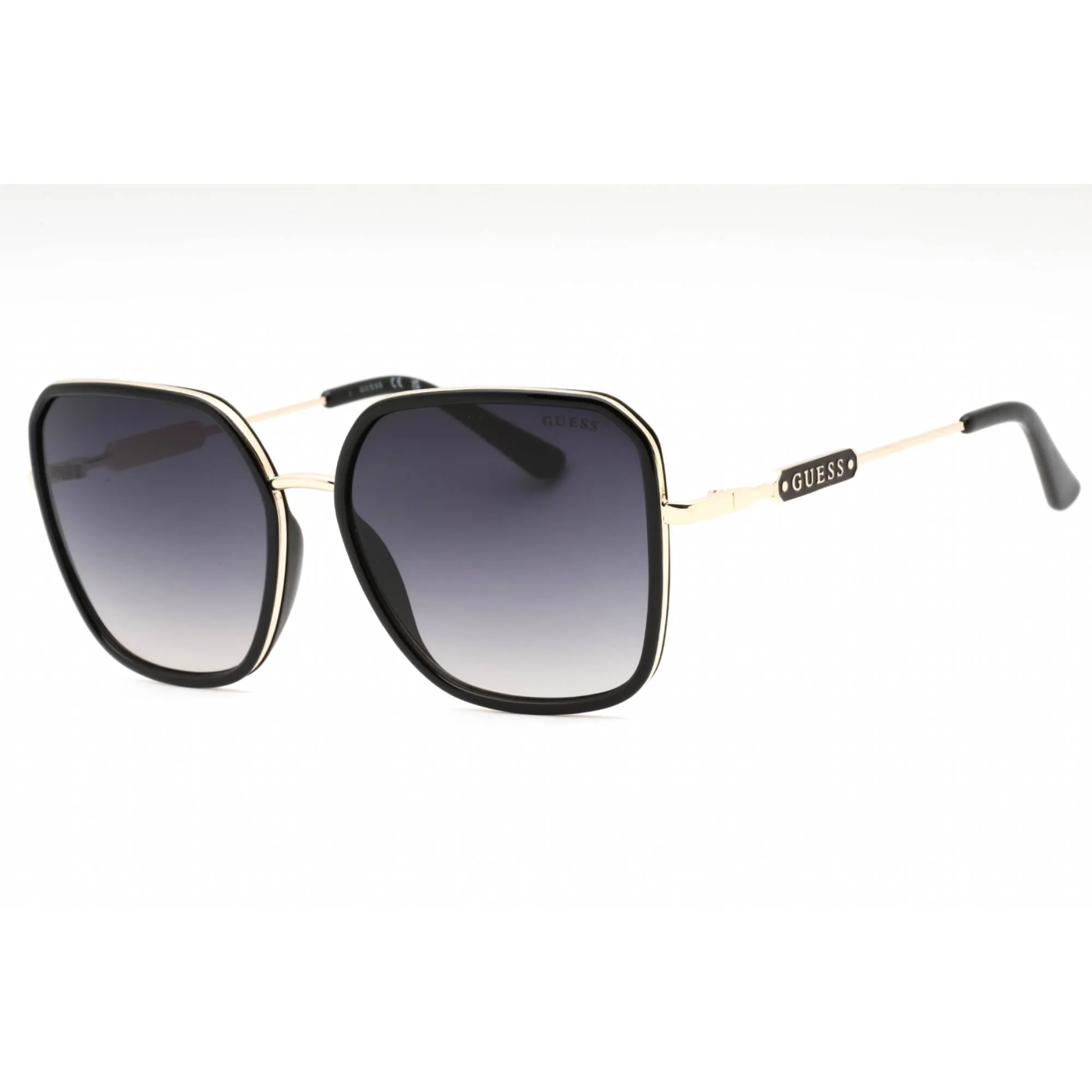 Guess Factory Women's Sunglasses - Shiny Black Metal Butterfly Frame | GF6153 01B
