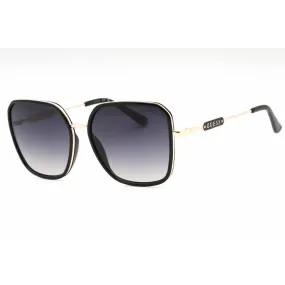 Guess Factory Women's Sunglasses - Shiny Black Metal Butterfly Frame | GF6153 01B