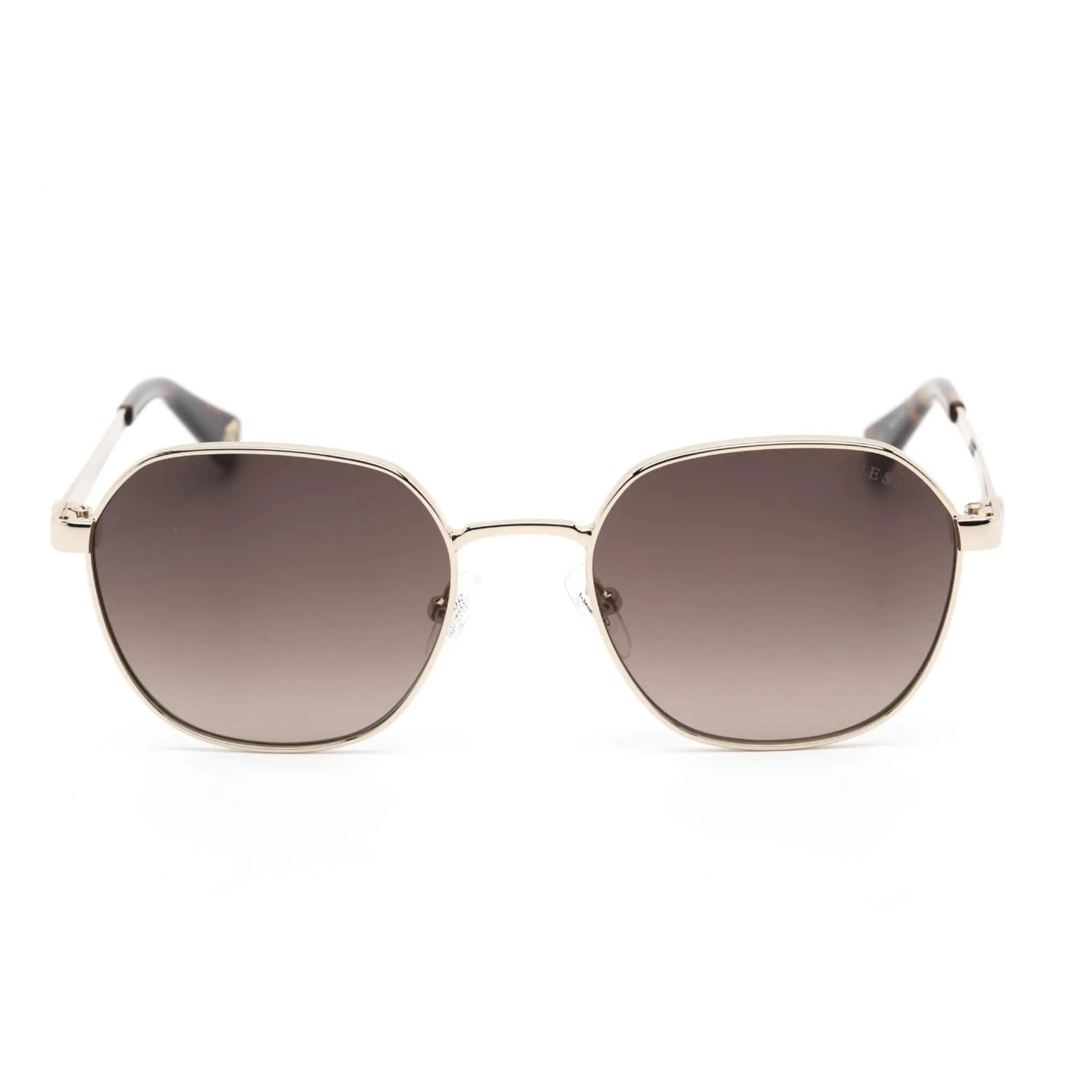 Guess Unisex Sunglasses - Gold Tone Full-Rim Geometric Metal Frame | GU5215 32F