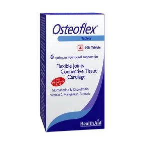 HealthAid I Osteoflex I Glucosamine HCI I Chondroitin Sulphate I Turmeric I Hyaluronic Acid I Vitamin C I Manganese I 90 Tablets