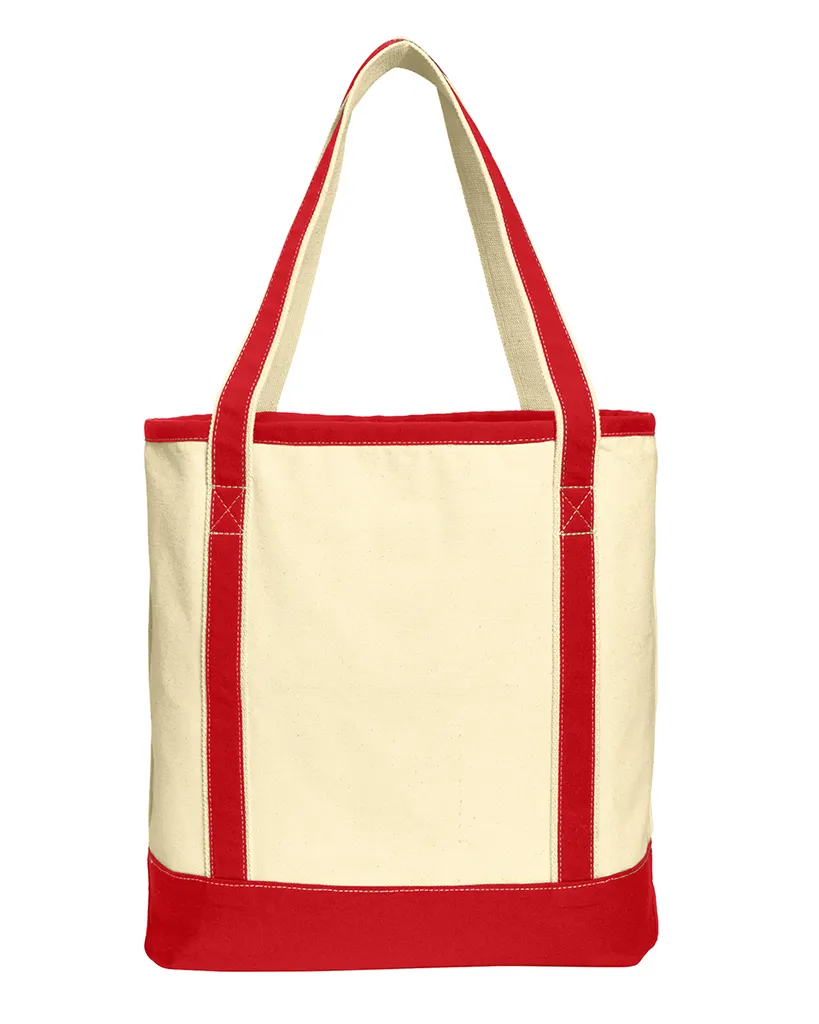 Heavy Canvas Large Two-tone Tote Bag