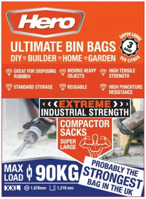 Hero Ultimate Bin Bags 3-Pack