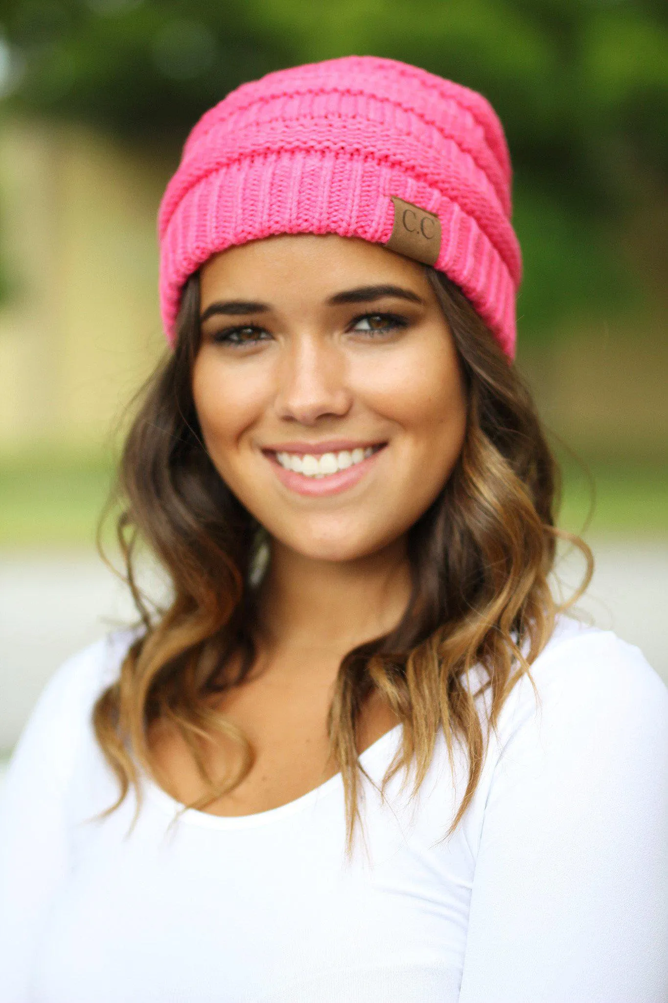 Knit Pink Beanie