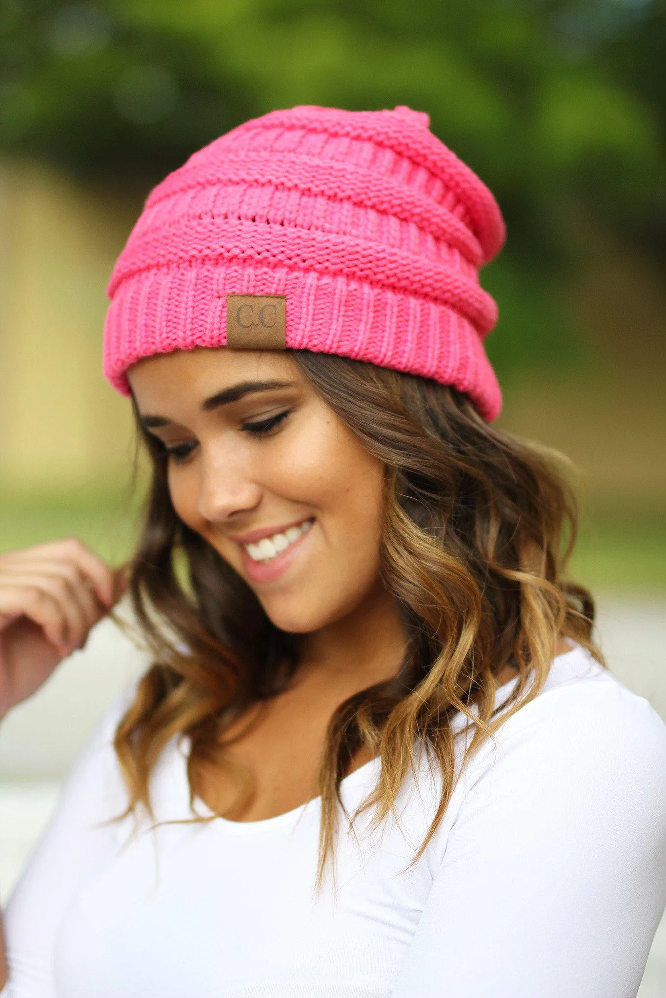 Knit Pink Beanie