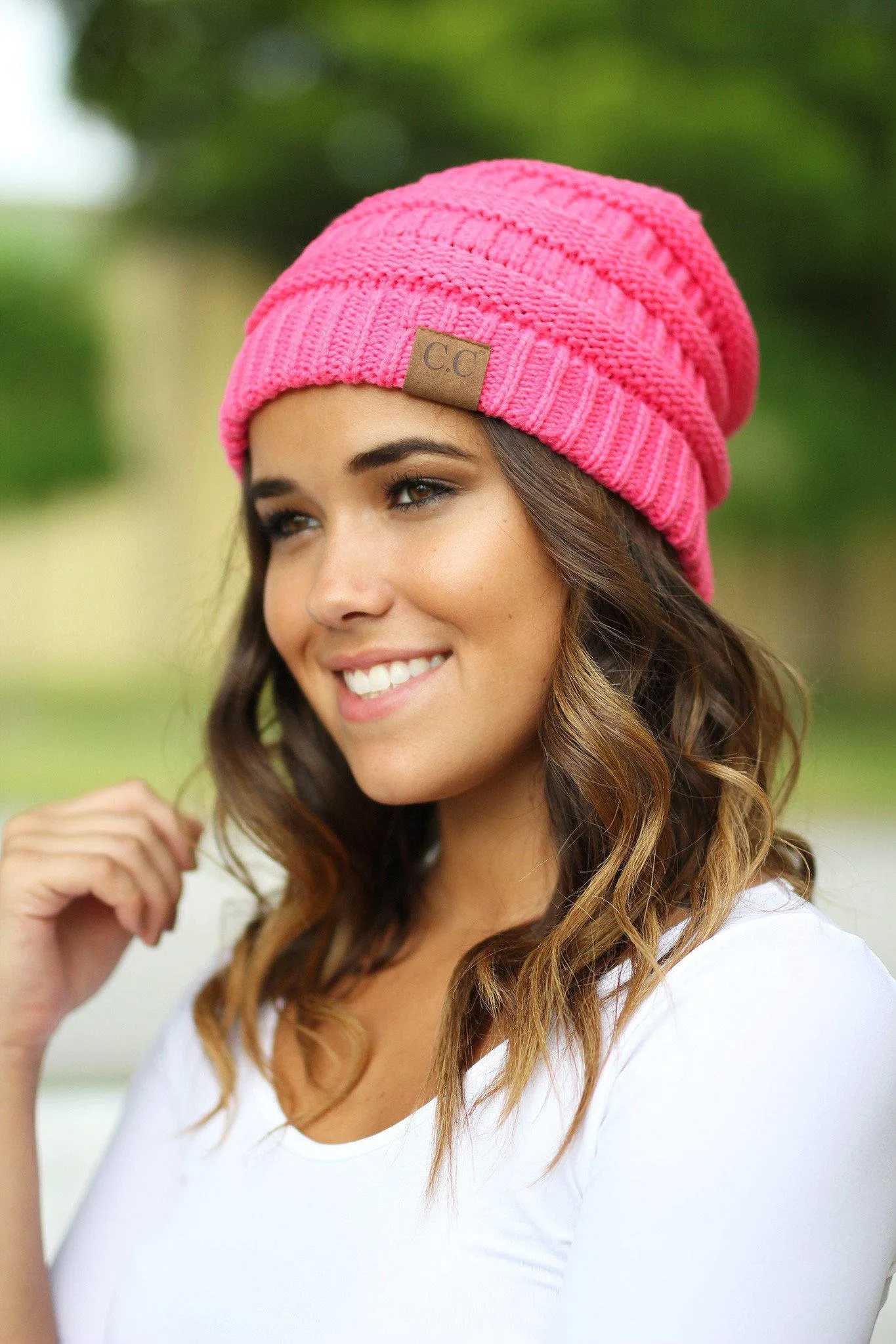 Knit Pink Beanie