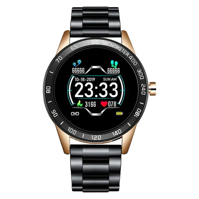 LIGE Steel Band Smart Watch Men.