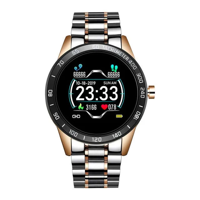 LIGE Steel Band Smart Watch Men.