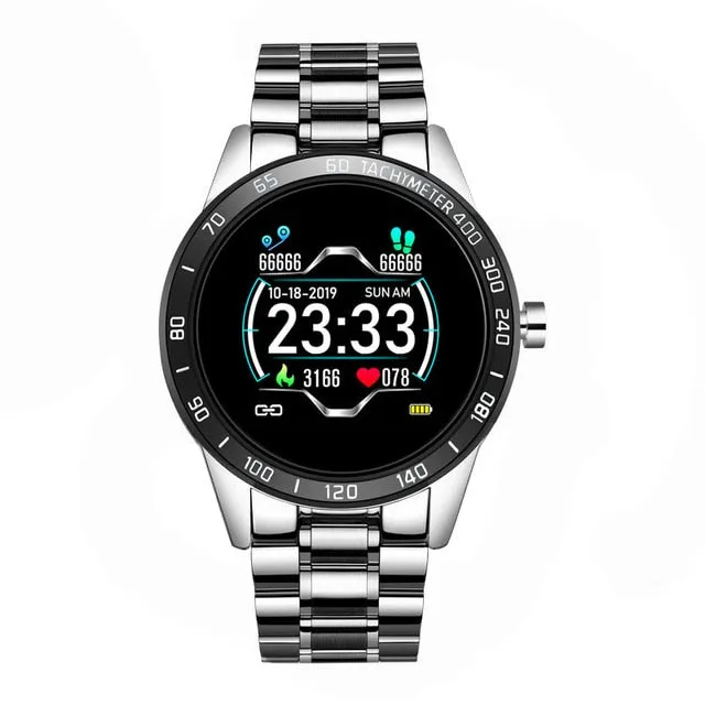 LIGE Steel Band Smart Watch Men.