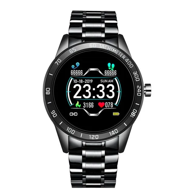 LIGE Steel Band Smart Watch Men.