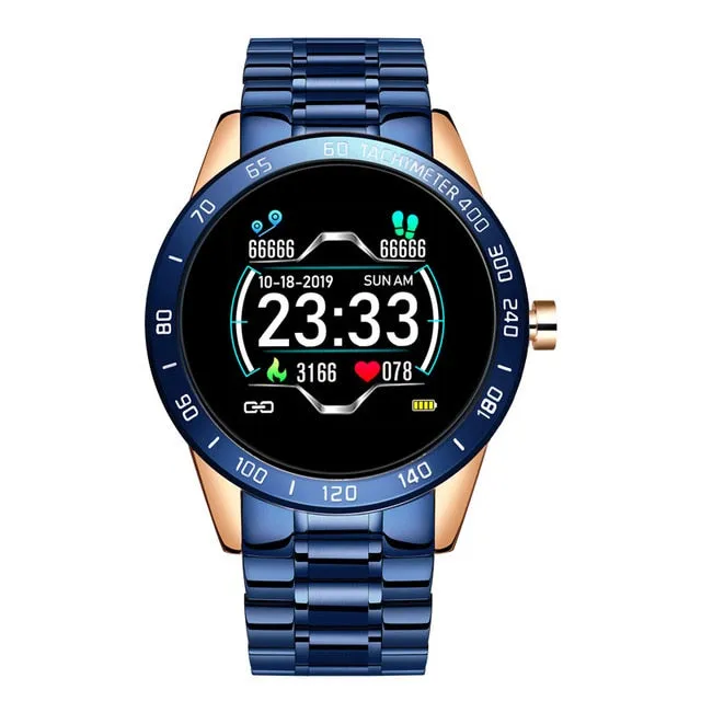 LIGE Steel Band Smart Watch Men.