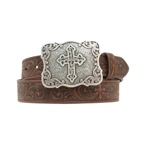 M&F Nocona Women's Brown Embossed Cross Belt