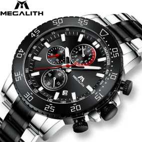 MEGALITH Military Style Waterproof Watch for Men with Chronograph