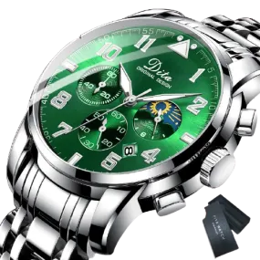 Men Stainless Steel Sports Chronograph Quartz Watches