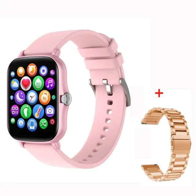 Men Women 1.69 inch Full Touch Screen Fitness Tracker, Waterproof