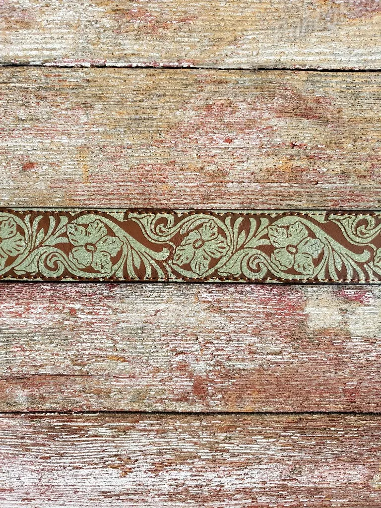 Metallic Floral Belt #4413