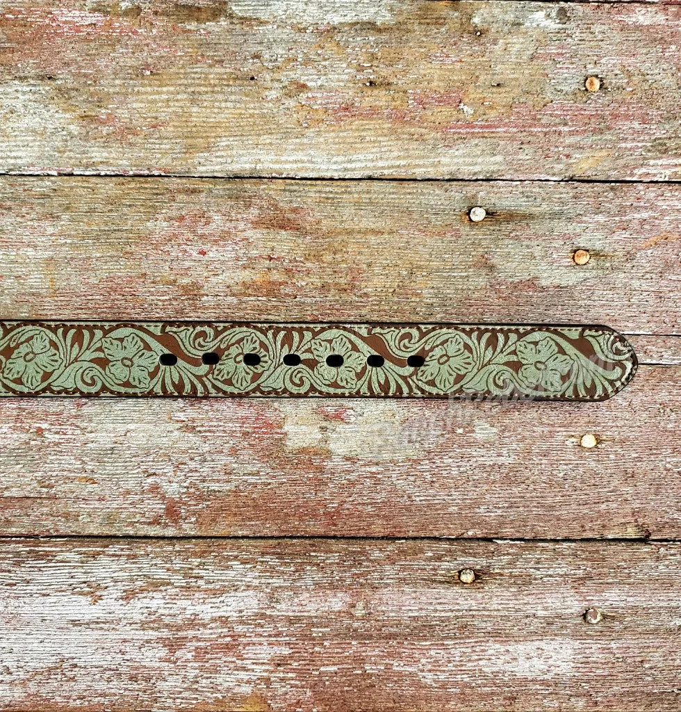 Metallic Floral Belt #4413