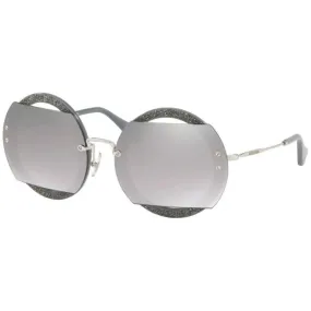 Miu Miu Women's Sunglasses - Grey Full Rim Round Frame | MIU MIU 0MU 06SS C8O1A063