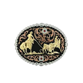 Montana Men's Silversmiths Ranch Rodeo Series Attitude Western Belt Buckle