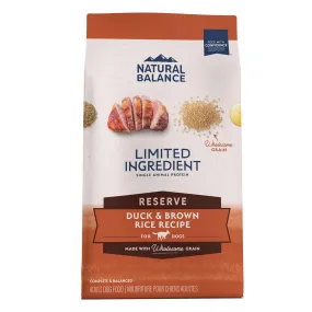 Natural Balance Pet Foods Limited Ingredient Reserve Dry Dog Food Duck & Brown Rice 22lb
