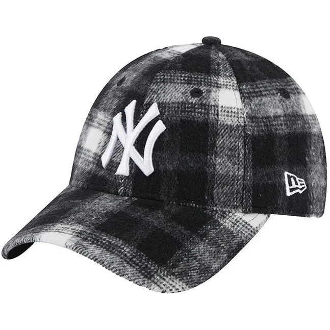 New Era Accessories Plaid 9Forty NY Yankees Black White