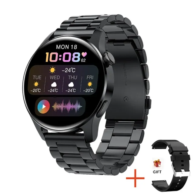 New For HUAWEI Smart Watch Men Waterproof Heart rate Sport Fitness Tracker Bluetooth Call Smartwatch Man For Android IOS