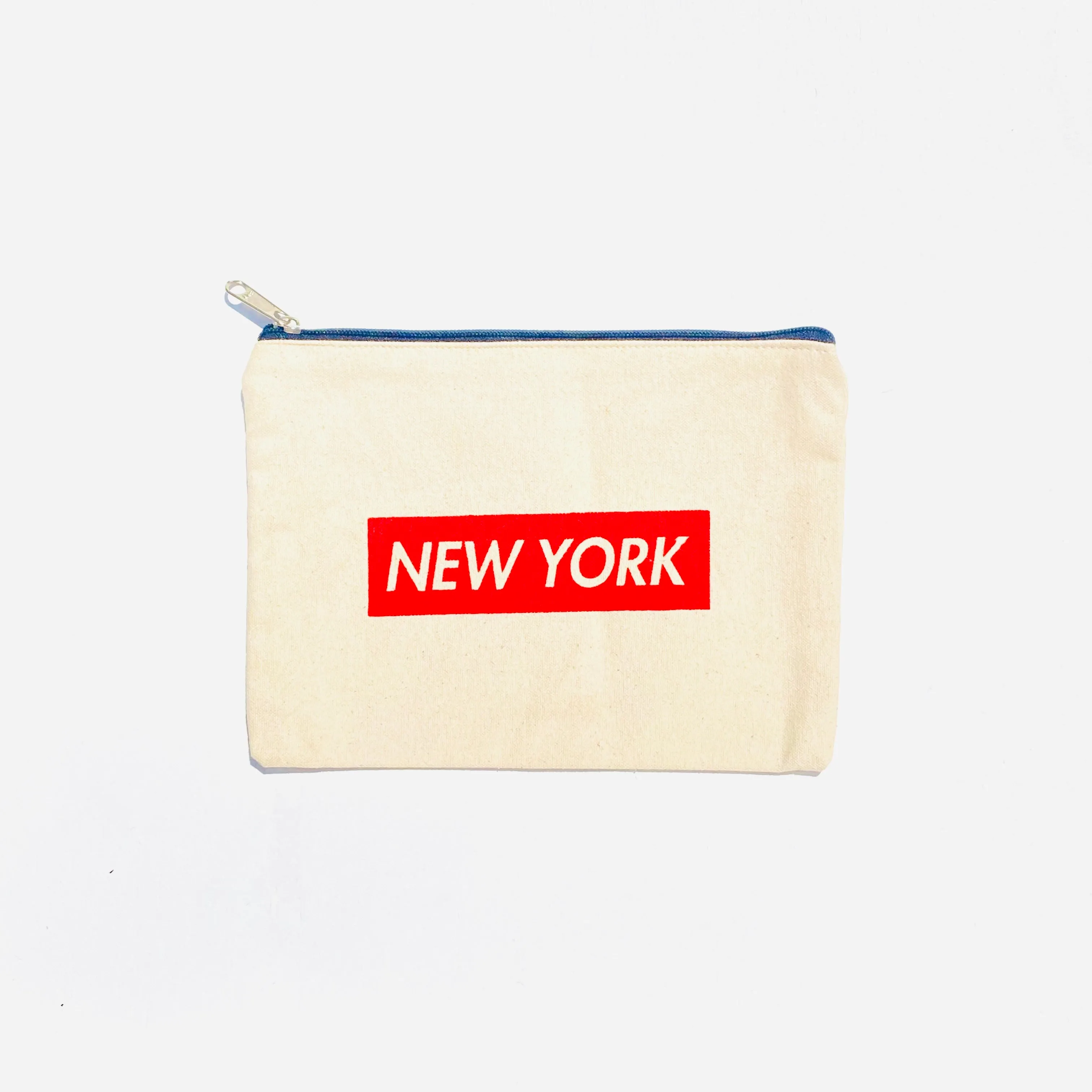 New York Red Canvas Pouch